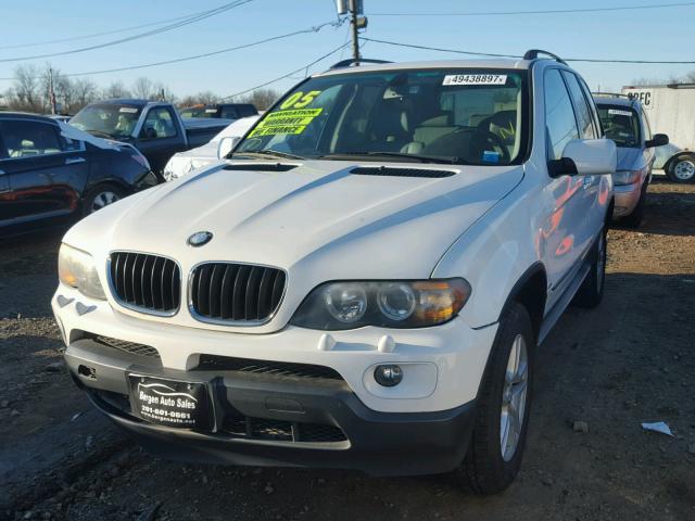 5UXFA13535LY06357 - 2005 BMW X5 3.0I WHITE photo 2