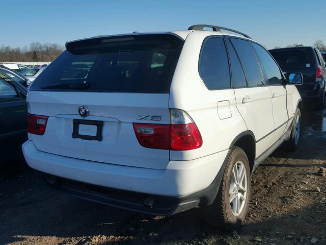 5UXFA13535LY06357 - 2005 BMW X5 3.0I WHITE photo 4