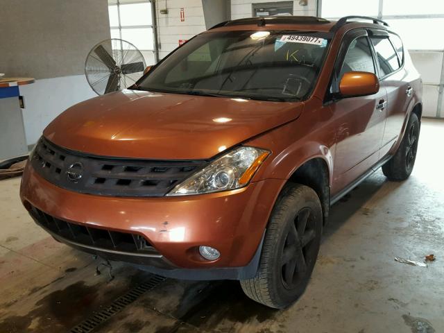 JN8AZ08WX3W228340 - 2003 NISSAN MURANO SL ORANGE photo 2