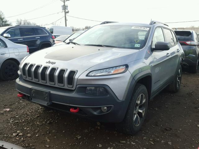 1C4PJMBS0EW111525 - 2014 JEEP CHEROKEE T SILVER photo 2