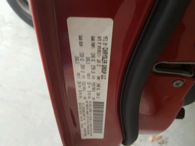 3C4PDCAB4CT389737 - 2012 DODGE JOURNEY SE RED photo 10