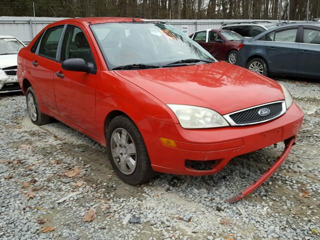 1FAHP34N07W186822 - 2007 FORD FOCUS ZX4 RED photo 1