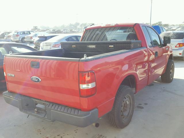 1FTRF12297NA49849 - 2007 FORD F150 RED photo 4