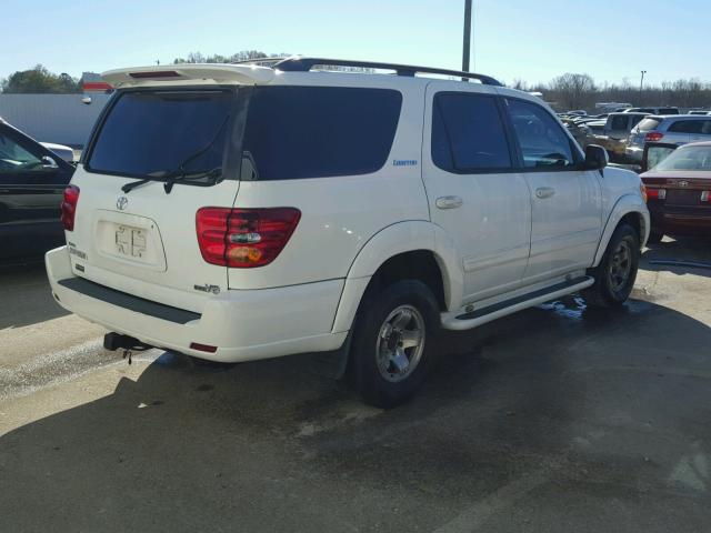 5TDZT34A21S034636 - 2001 TOYOTA SEQUOIA SR WHITE photo 4