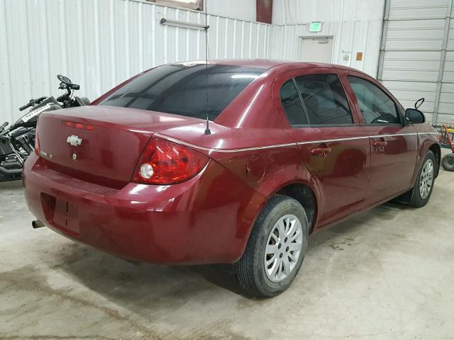 1G1AT58H997163505 - 2009 CHEVROLET COBALT LT MAROON photo 4