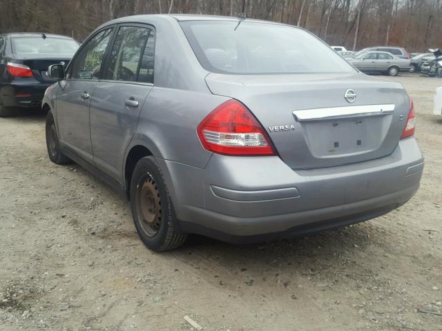 3N1BC11E37L441217 - 2007 NISSAN VERSA S GRAY photo 3