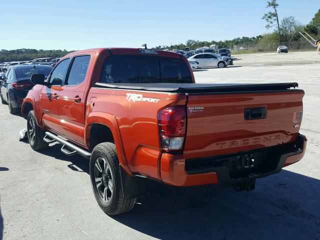 5TFAZ5CN9GX007013 - 2016 TOYOTA TACOMA DOU ORANGE photo 3