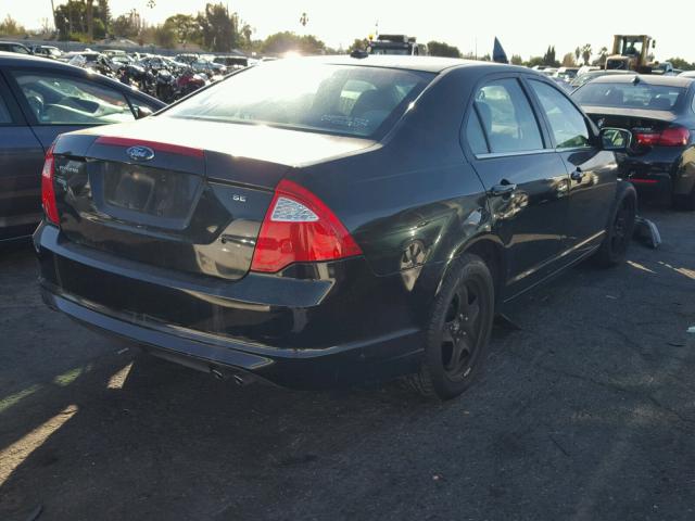 3FAHP0HA5AR154741 - 2010 FORD FUSION SE BLACK photo 4