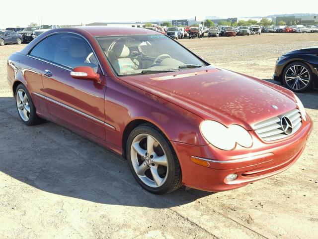 WDBTJ65J65F124923 - 2005 MERCEDES-BENZ CLK 320C RED photo 1