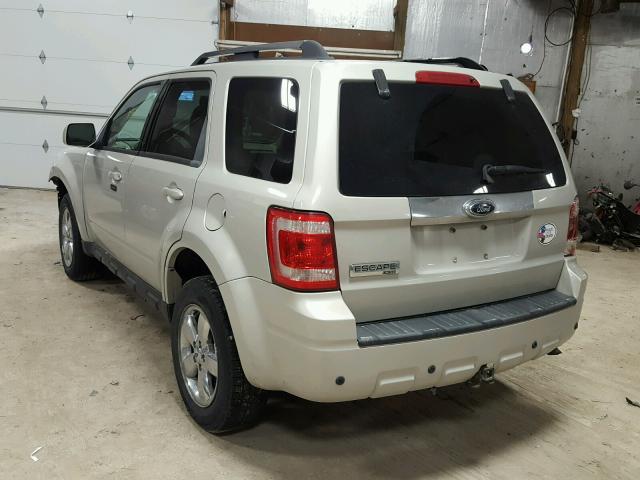 1FMCU04G79KA87532 - 2009 FORD ESCAPE LIM CREAM photo 3