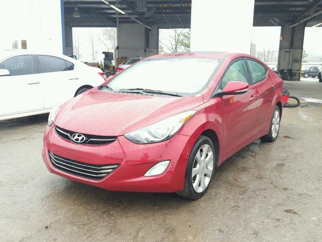 KMHDH4AE4CU470083 - 2012 HYUNDAI ELANTRA GL RED photo 2