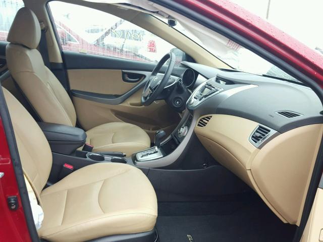 KMHDH4AE4CU470083 - 2012 HYUNDAI ELANTRA GL RED photo 5