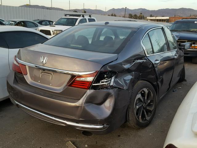 1HGCR2F8XHA223536 - 2017 HONDA ACCORD EXL GRAY photo 4