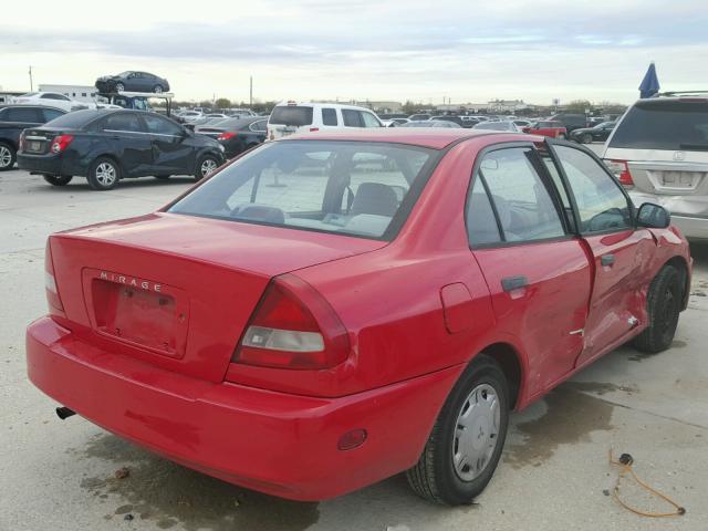 JA3AY26A7WU040312 - 1998 MITSUBISHI MIRAGE DE RED photo 4