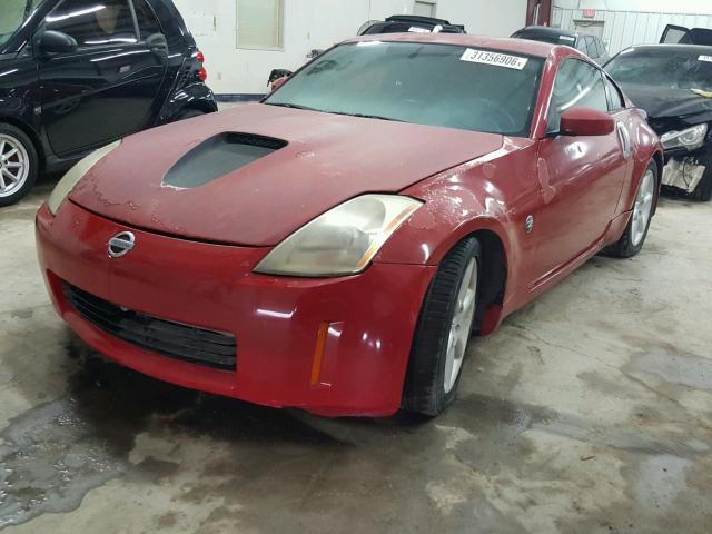 JN1AZ34D94T152892 - 2004 NISSAN 350Z COUPE RED photo 2