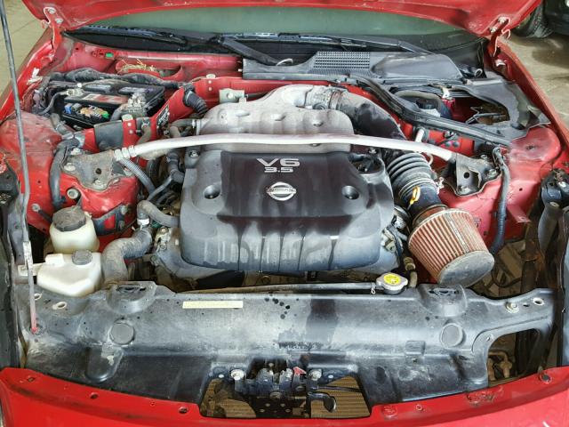 JN1AZ34D94T152892 - 2004 NISSAN 350Z COUPE RED photo 7