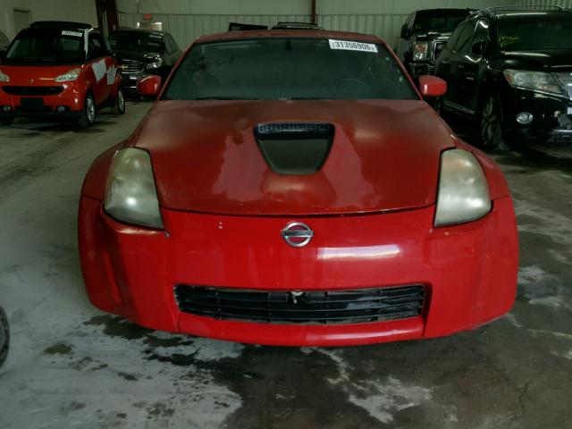 JN1AZ34D94T152892 - 2004 NISSAN 350Z COUPE RED photo 9