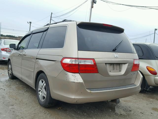 5FNRL38655B410326 - 2005 HONDA ODYSSEY EX BEIGE photo 3