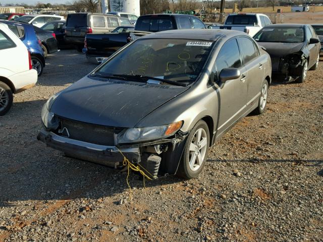 2HGFA16858H316884 - 2008 HONDA CIVIC EX GRAY photo 2