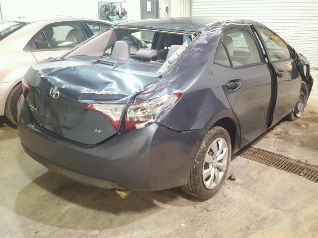 2T1BURHE4FC351347 - 2015 TOYOTA COROLLA L BLUE photo 4