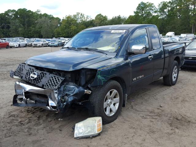 1N6BA06A96N552725 - 2006 NISSAN TITAN XE GREEN photo 2