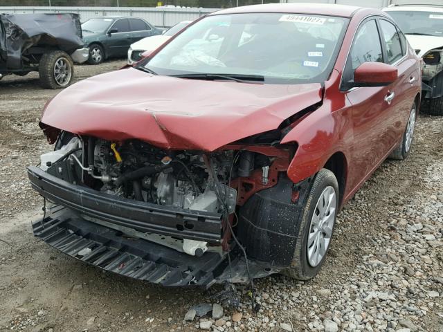 3N1AB7AP7EY322265 - 2014 NISSAN SENTRA S RED photo 2