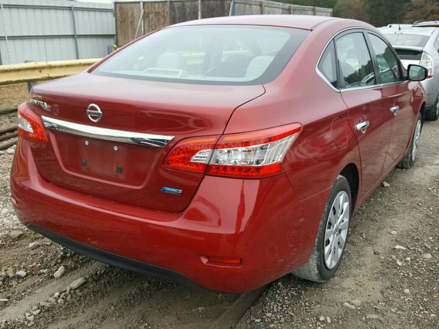 3N1AB7AP7EY322265 - 2014 NISSAN SENTRA S RED photo 4