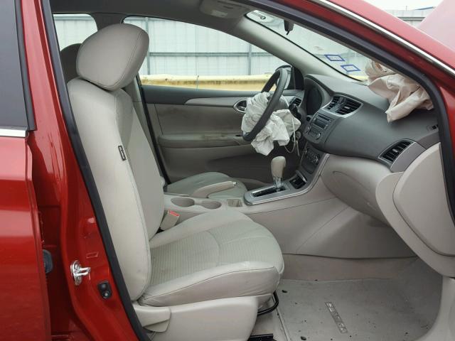 3N1AB7AP7EY322265 - 2014 NISSAN SENTRA S RED photo 5