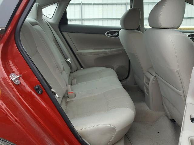 3N1AB7AP7EY322265 - 2014 NISSAN SENTRA S RED photo 6