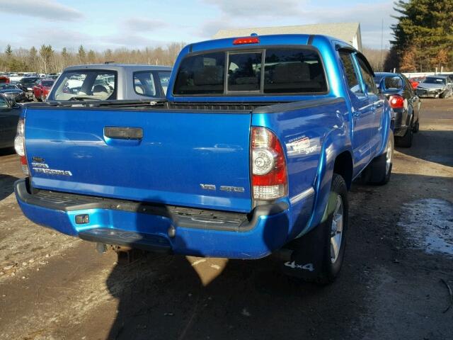 3TMLU4EN7AM052723 - 2010 TOYOTA TACOMA DOU BLUE photo 4