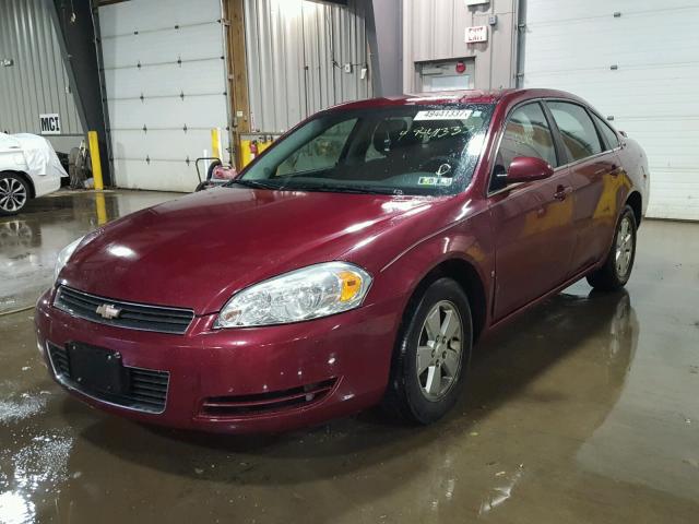 2G1WT58K489233832 - 2008 CHEVROLET IMPALA LT BURGUNDY photo 2