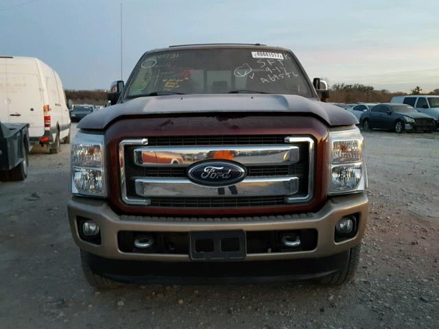 1FT8W3BT3CEA69556 - 2012 FORD F350 SUPER MAROON photo 9