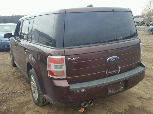 2FMGK5BC1ABA58739 - 2010 FORD FLEX SE BROWN photo 3