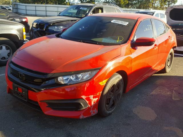 2HGFC2F55GH567263 - 2016 HONDA CIVIC LX RED photo 2