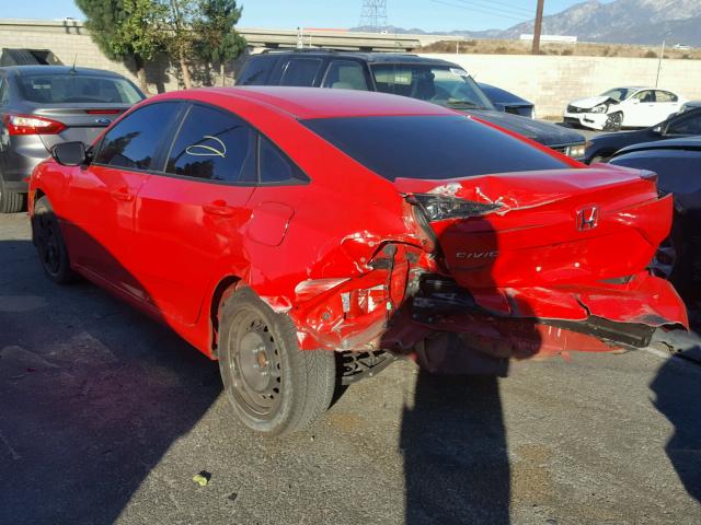 2HGFC2F55GH567263 - 2016 HONDA CIVIC LX RED photo 3