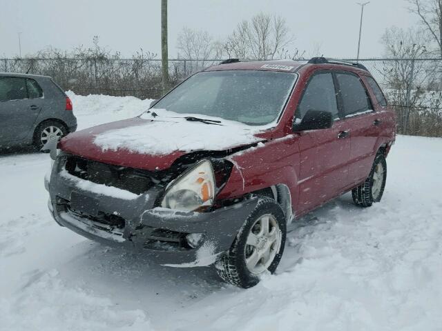 KNDJF722577327408 - 2007 KIA SPORTAGE L RED photo 2