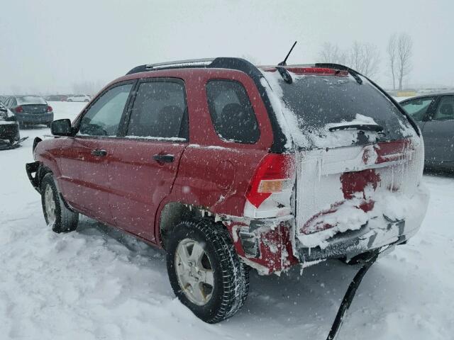 KNDJF722577327408 - 2007 KIA SPORTAGE L RED photo 3