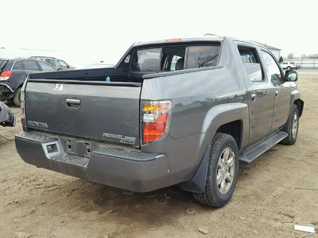 2HJYK16547H516272 - 2007 HONDA RIDGELINE CHARCOAL photo 4