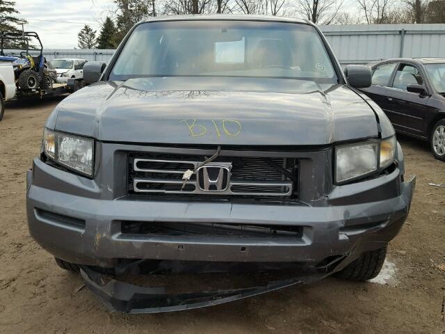 2HJYK16547H516272 - 2007 HONDA RIDGELINE CHARCOAL photo 9