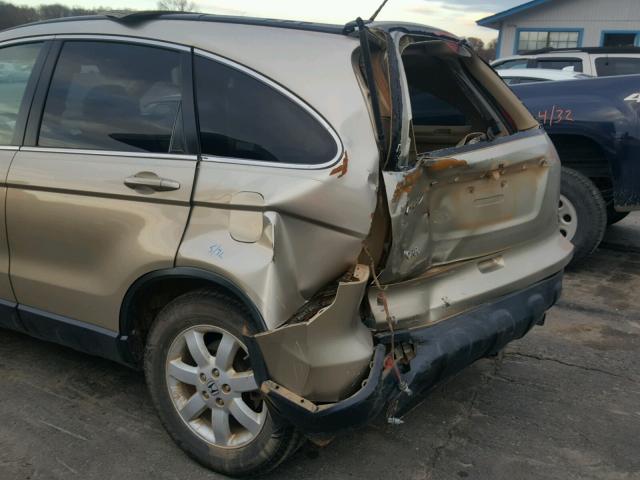 JHLRE38718C039124 - 2008 HONDA CR-V EXL GRAY photo 9