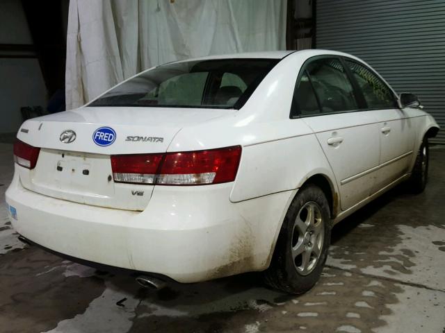 5NPEU46FX6H127430 - 2006 HYUNDAI SONATA GLS WHITE photo 4