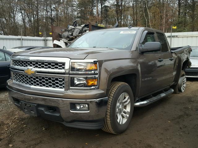 1GCVKREH6EZ218823 - 2014 CHEVROLET SILVERADO BROWN photo 2