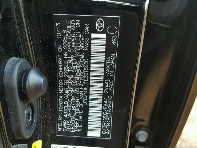 JTDZN3EU1E3315630 - 2014 TOYOTA PRIUS V BLACK photo 10