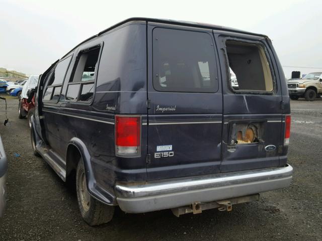 1FDRE14L1XHA11163 - 1999 FORD ECONOLINE BLUE photo 3