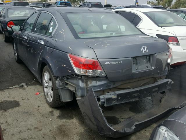 1HGCP36888A041376 - 2008 HONDA ACCORD EXL GRAY photo 3