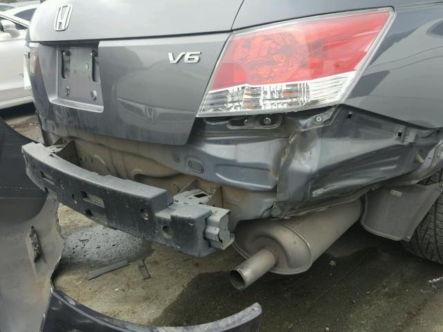 1HGCP36888A041376 - 2008 HONDA ACCORD EXL GRAY photo 9