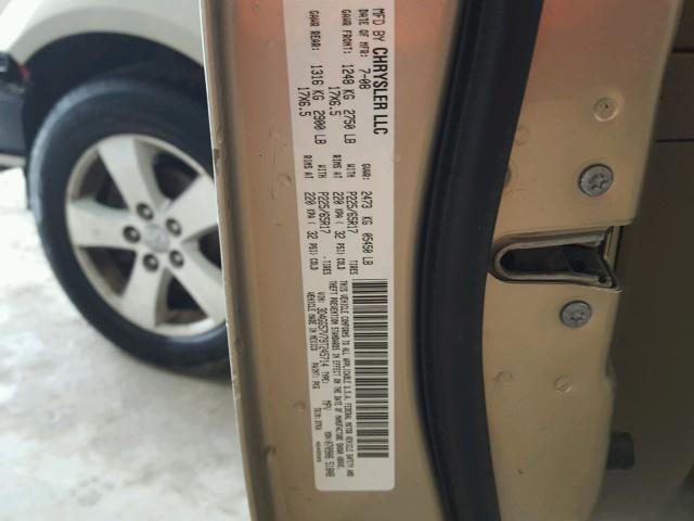 3D4GG57V79T245714 - 2009 DODGE JOURNEY SX GRAY photo 10