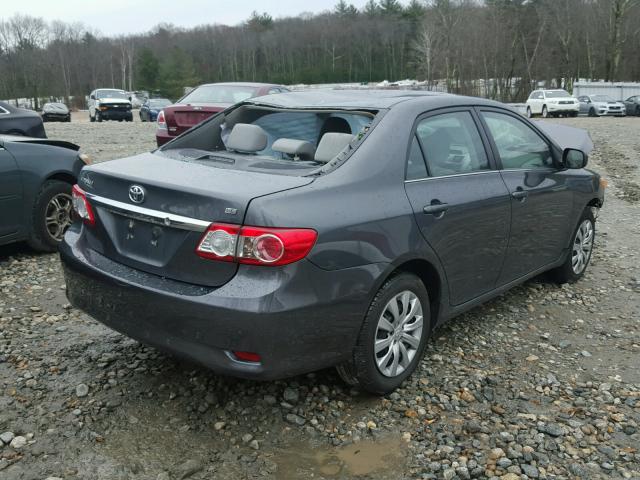 2T1BU4EE0DC962173 - 2013 TOYOTA COROLLA BA GRAY photo 4