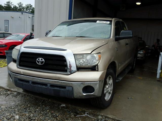 5TBRT54157S455781 - 2007 TOYOTA TUNDRA DOU GOLD photo 2