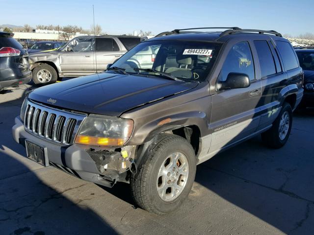 1J4GW48S1YC346556 - 2000 JEEP GRAND CHER GRAY photo 2